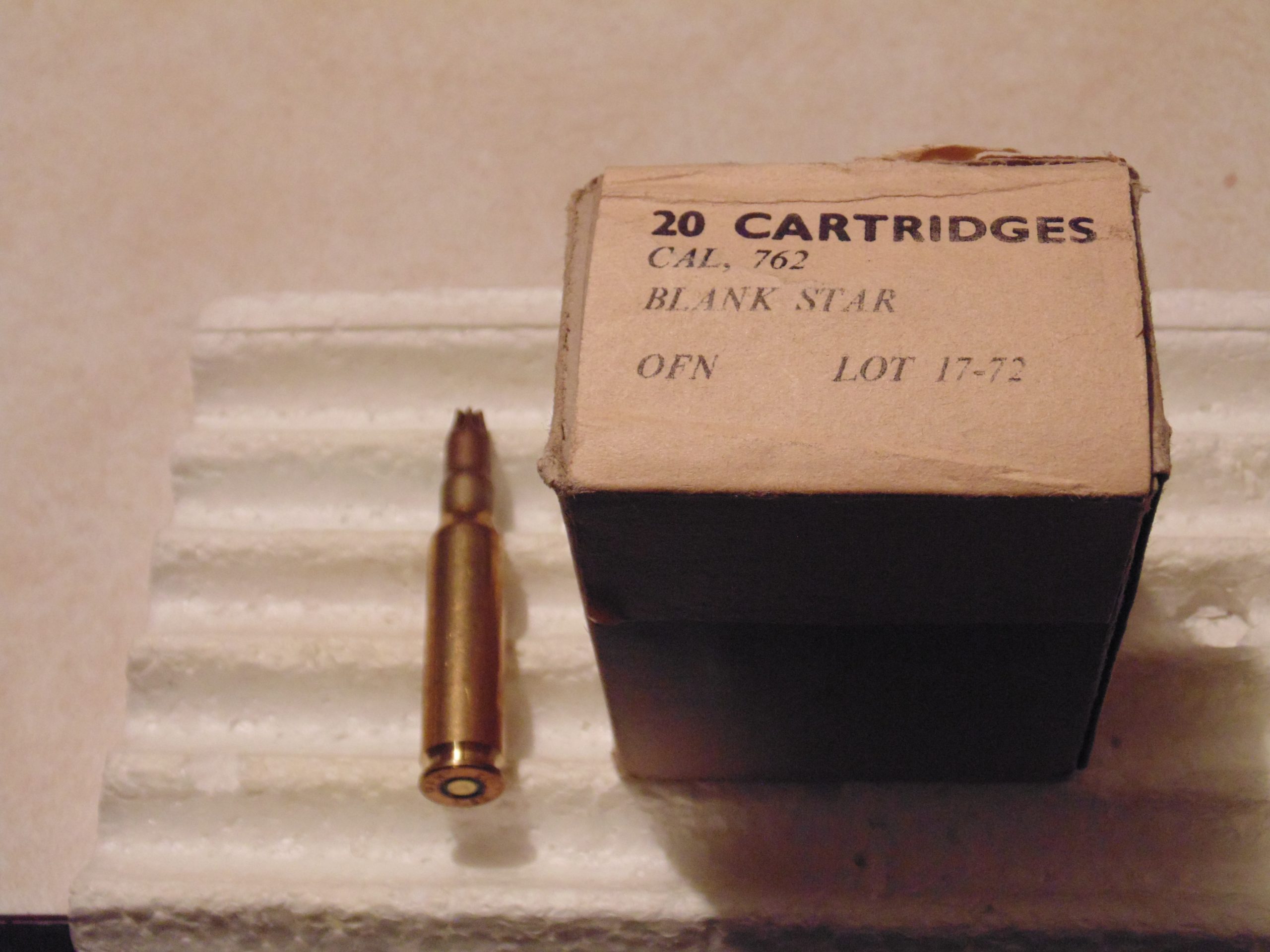 7.62X51 BLANK STAR OFN 7.62 72 – CollectibleAmmunition.com – Your source  for Collectible Ammunition
