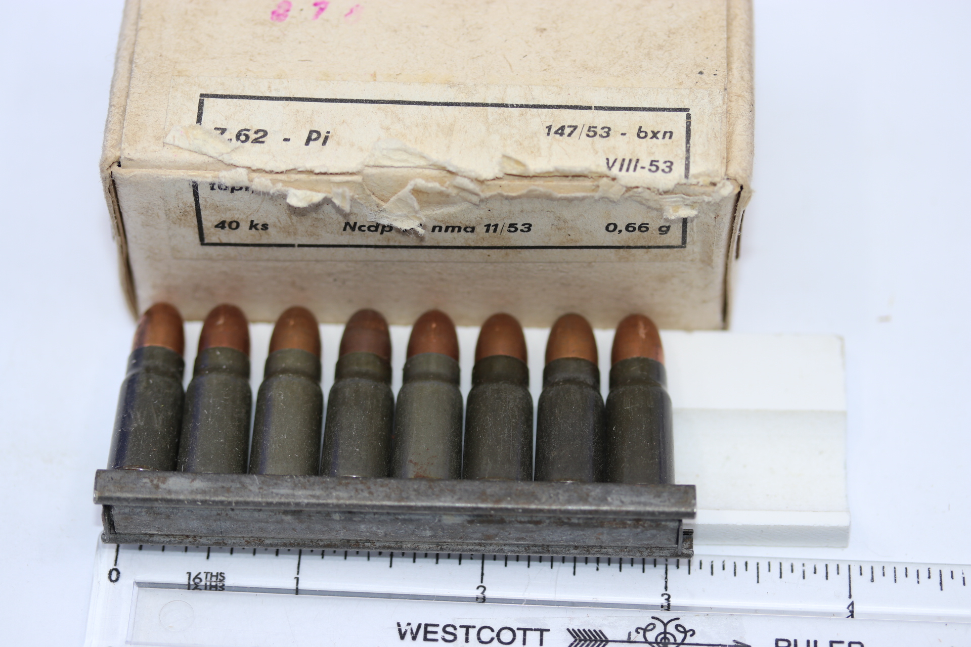 7.62X25MM STEEL CASE BALL CLIP 8 ROUNDS bxn 1 53